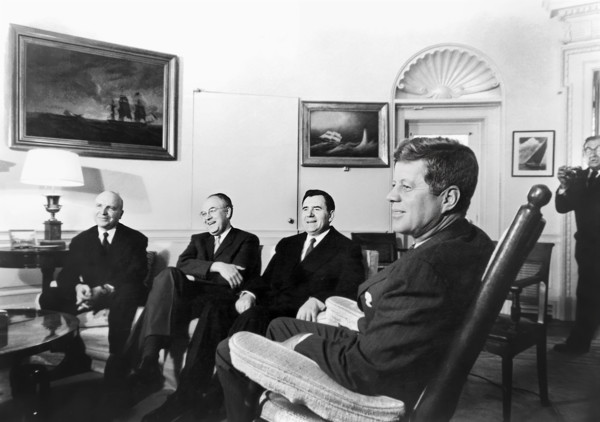 U.S. President John F. Kennedy (right) meeting with Minister of Foreign Affairs of the Soviet Union
