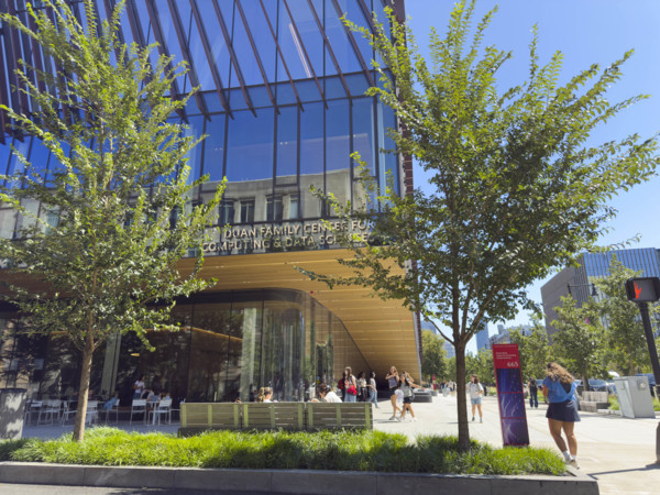 Duan Family Center for Computing & Data Sciences, Boston University, campus scene with students,