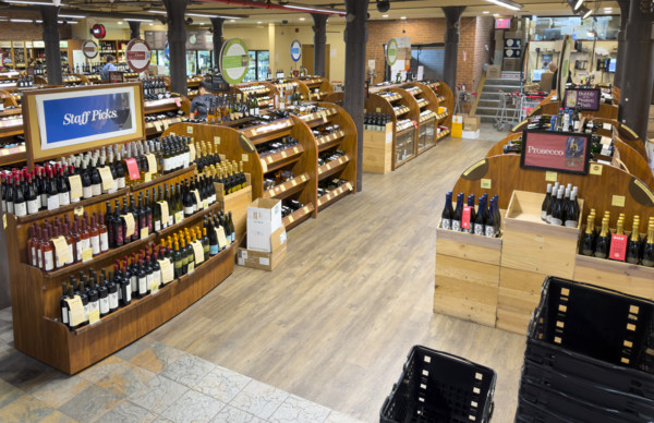 Astor Wines and Spirits, interior view, 399 Lafayette Street, Manhattan, New York City, New York,