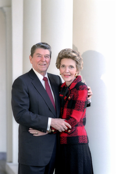 U.S. President Ronald Reagan and U.S. First Lady Nancy Reagan portrait on Their 35th wedding