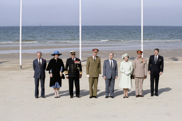 Canada Prime Minister Pierre Trudeau, Queen Beatrix of the Netherlands, King Olav V of Denmark,