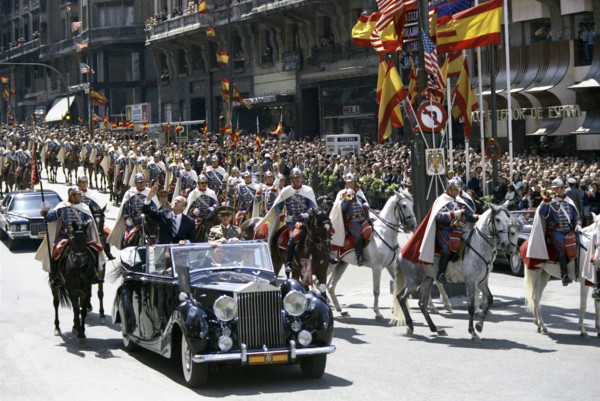 U.S. President Gerald R. Ford and Generalissimo Francisco Franco Riding in a Ceremonial Parade,