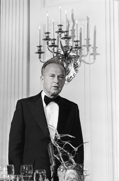 Prime Minister Yitzhak Rabin of Israel delivering a toast at  State Dinner held in his honor,