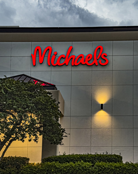Michaels arts and crafts retail store, building exterior, Boca Raton, Florida, USA