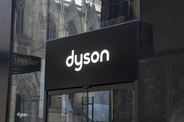 Dyson retail store, building exterior detail, 640 Fifth Avenue, Manhattan, New York City, New York,