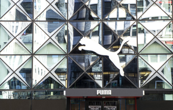 Puma retail store, building exterior, 609 Fifth Avenue, Manhattan, New York City, New York, USA
