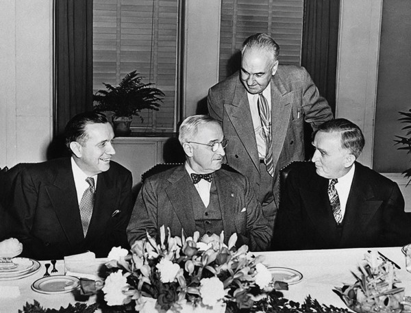 U.S. Secretary of the Interior Oscar Chapman, U.S. President Harry S. Truman, U.S. Congressman John