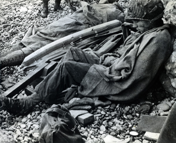 American soldier of 3rd Battalion, 16th Infantry Regiment, 1st Infantry Division, resting after
