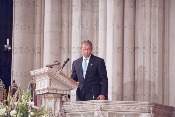 U.S. President George W. Bush concluding his remarks during National Day of Prayer and Remembrance