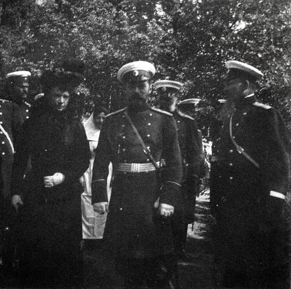 Empress Maria Feodorovna and her son, Nicholas II