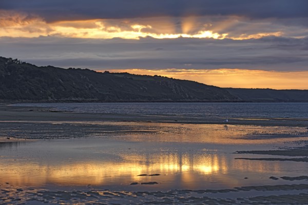 Coucher de soleil dans la Manche