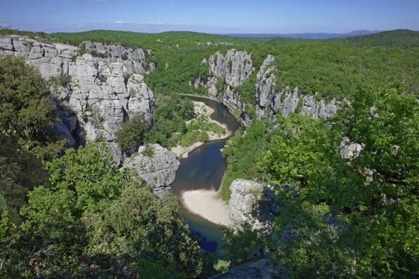 Chassezac Gorges towards Berrias, Ardèche