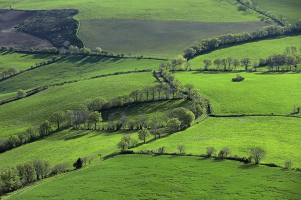 Paysage de campagne en Aveyron