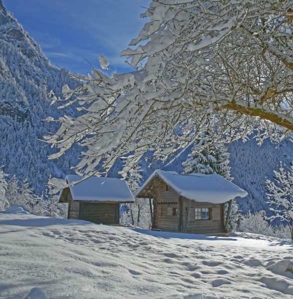 Chalets sous la neige, Haute-Savoie