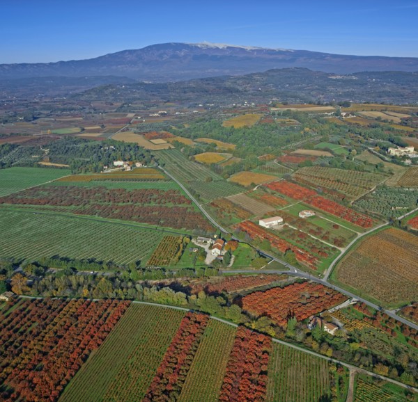 Paysage du Vaucluse en automne