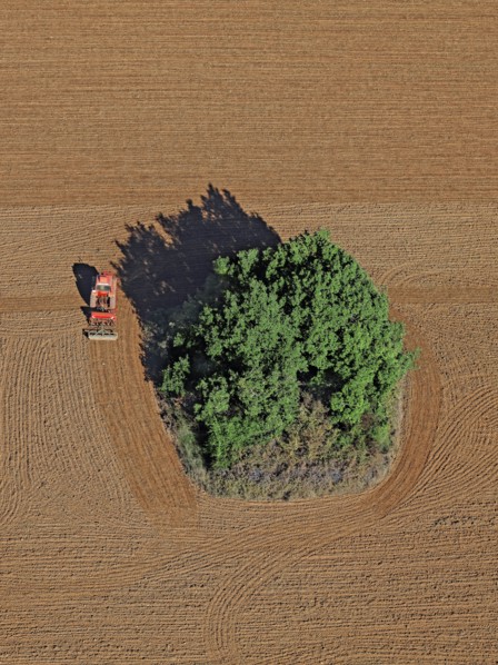 Farming scene with tractor, Oise, France