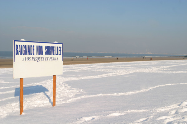 20 centimetres de neige a Trouville (14) en janvier 2006