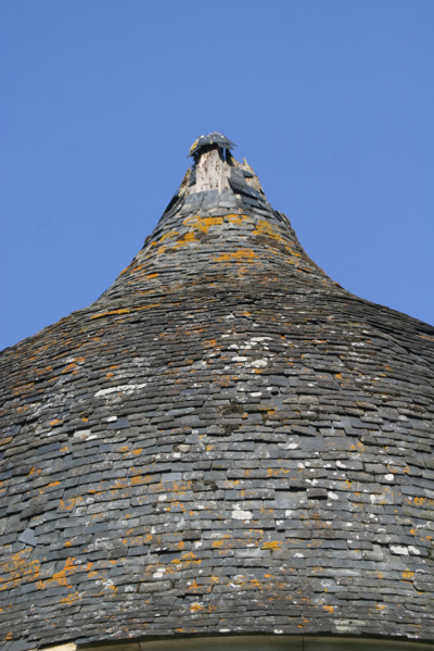 France, damaged slate roof