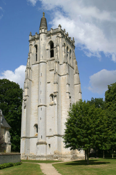 France, Haute Normandie, eure, le bec hellouin, abbaye du bec, tour, arbre,