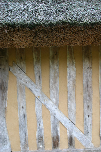 France, Haute Normandie, eure, saint sulpice de grimbouville, circuit de l'anguille, habitat traditionnel, colombages, pans de bois, torchis, chaume, chaumiere,