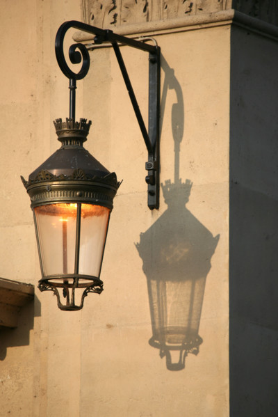 France, Paris 4e, ile de la cite, detail lampadaire,