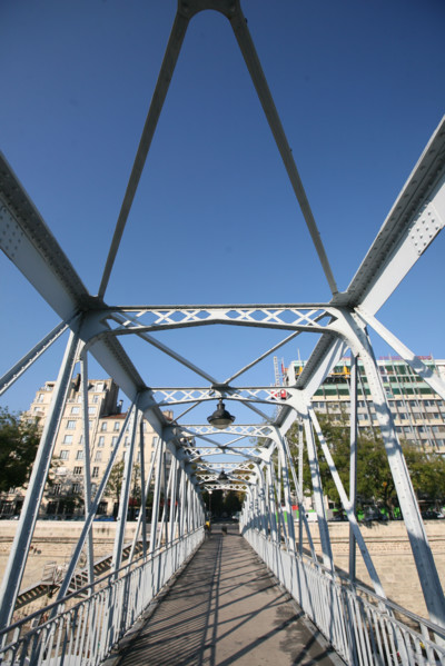 france, Paris 4 et 11e, bastille - port de l'arsenal - passerelle de mornay, pont,