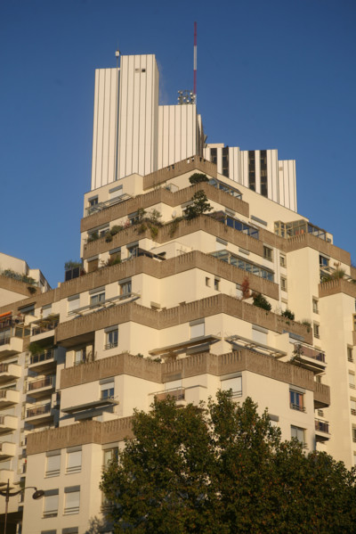 France, Paris 14e, Montparnasse, immeubles, tour, balcons, avenue du maine