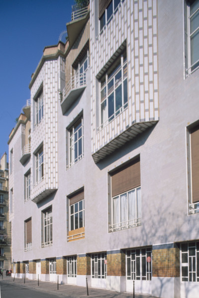France, Paris 16e, studio building rue La Fontaine/rue des perchamps, immeuble de l'architecte Henri sauvage,
