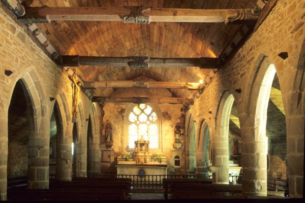 France, Bretagne, Finistere sud, Cornouaille, Pont Aven, chapelle de tremalo dont le christ jaune inspira gauguin