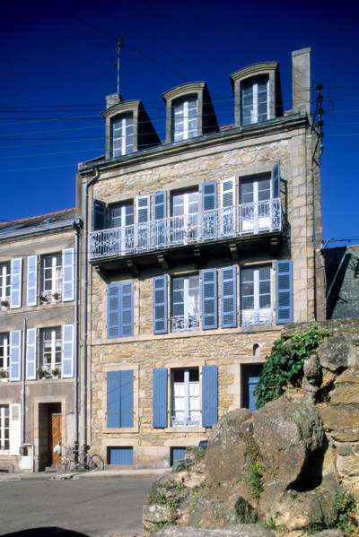 France, Bretagne, Finistere sud, Douarnenez, place du semaphore, maison de ville,