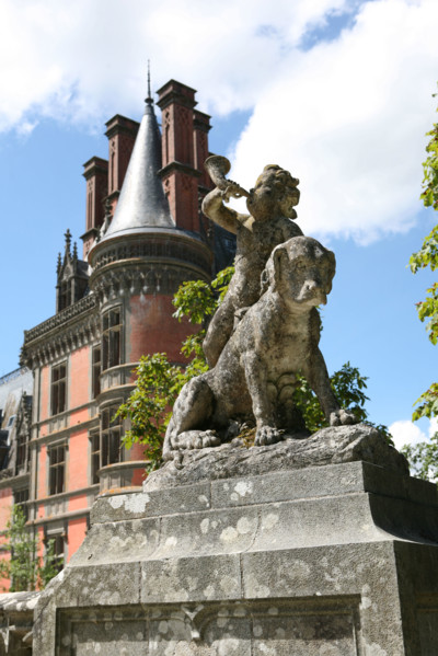 France, Bretagne, Finistere, parc et chateau de Trevarez, jardins, domaine de trevarez, departemental,