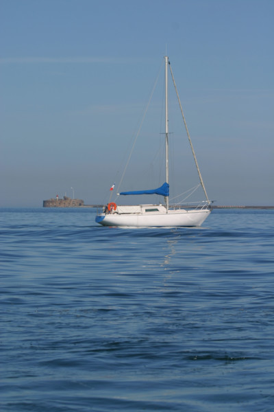 France, Basse Normandie, Manche, Cotentin, Cherbourg, rade, plaisance, voilier, fort de l'ouest,