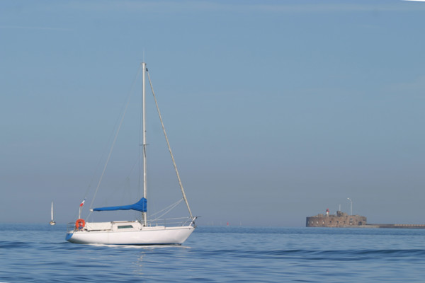 France, Basse Normandie, Manche, Cotentin, Cherbourg, rade, plaisance, voilier, fort de l'ouest,