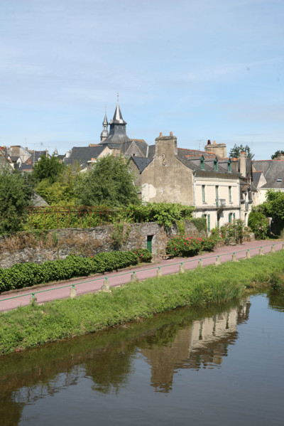 France, Bretagne, Morbihan, malestroit, village, canal de nantes a brest,