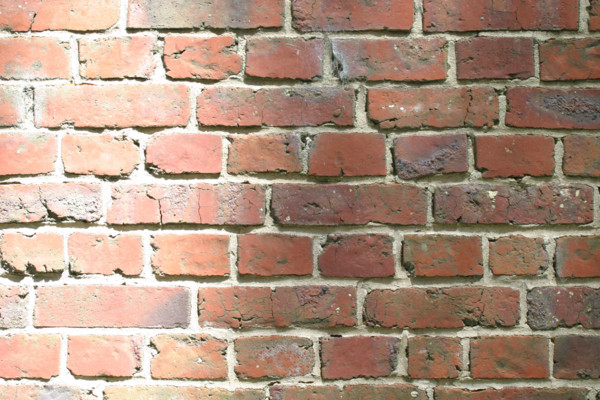 France, Haute Normandie, Seine Maritime, pays de Caux, detail habitat traditionnel, maison de briques, mur,