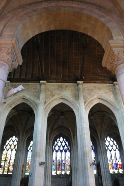 France, Haute Normandie, Seine Maritime, montivilliers, abbaye, coeur d'Abbayes, eglise abbatiale, voute, arcades, art gothique,