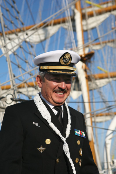 France, Haute Normandie, Seine maritime, vallee de la Seine, armada 2008, Rouen, sur les quais, navire mexicain, cuauhtemoc, officier,