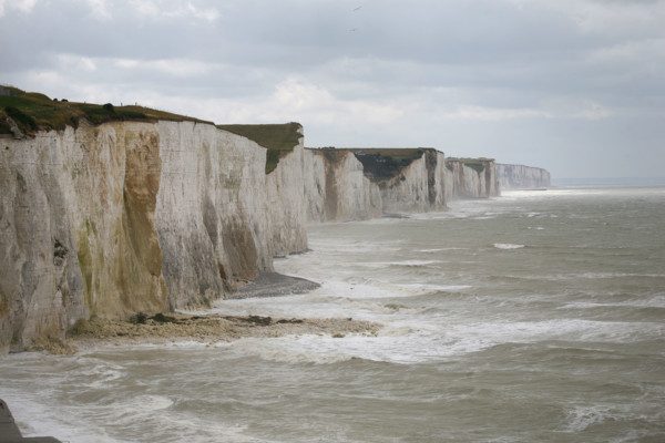 France, picardie, somme, ault, pays de la bresle maritime, tempete, mer forte, panorama, vent, vagues, falaise, cote d'albatre,