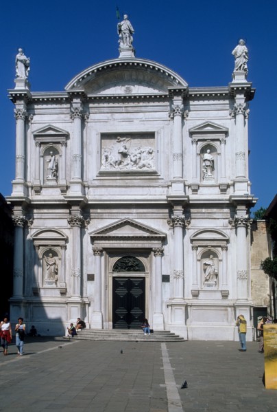 Italie, venise, place, eglise san rocco, baroque,