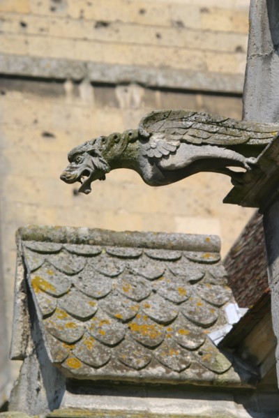 France, region picardie, oise, noyon, cathedrale, detail, gargouille,