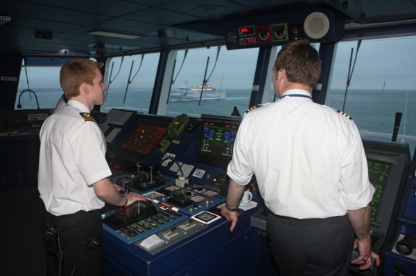 France, Haute Normandie / angleterre, seine maritime, le havre / portsmouth, traversee trans manche, a bord du ferry boat, norman voyager, navigation, mer, mauvais temps, a l'approche de portsmouth, o...