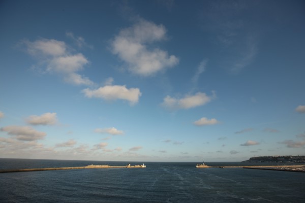 France, Haute Normandie / angleterre, seine maritime, le havre / portsmouth, traversee trans manche, a bord du ferry boat, norman voyager, navigation, mer, au petit matin, accostage au port du havre, ...