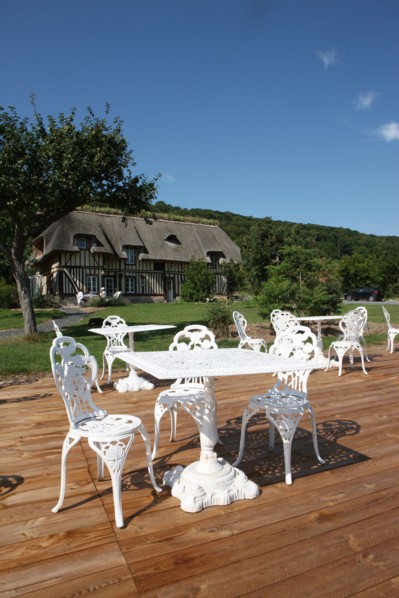 France, Haute Normandie, eure, pays de risle estuaire, Les Cigognes, 211 bis chemin du Roy, maison d'hote, location velo, pommiers, chaumiere, gastronomie, produits regionaux,