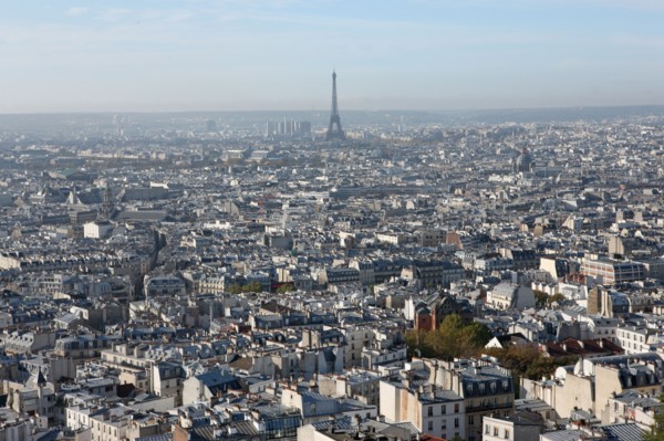 France, ile de france, paris 18e arrondissement, butte montmartre, basilique du sacre coeur, panorama depuis le dome, vue generale, paysage urbain,