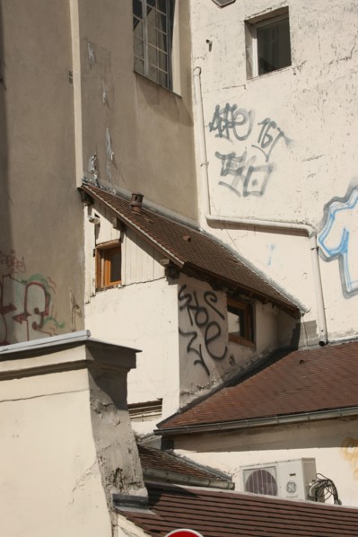 France, Ile de France, paris 3e arrondissement, rue des archives, angle de la rue portefoin, composition sur un grand delaisse,