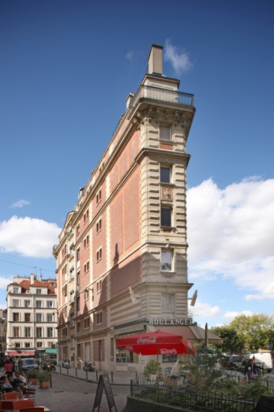 France, Ile de France, paris 5e arrondissement, immeuble ilot sur les rues galande et lagrange,