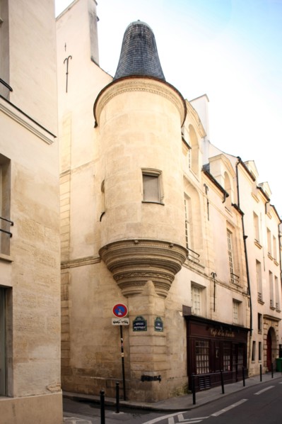 France, Ile de France, paris 6e arrondissement, ue hautefeuille, tourelle angle avec l'impasse hautefeuille