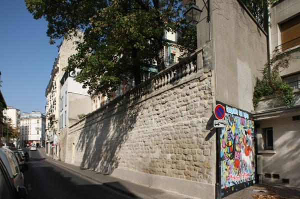 France, Ile de France, paris, 13e arrondissement, rue du moulin des pres, arriere d'ilot, jardins sur rue,