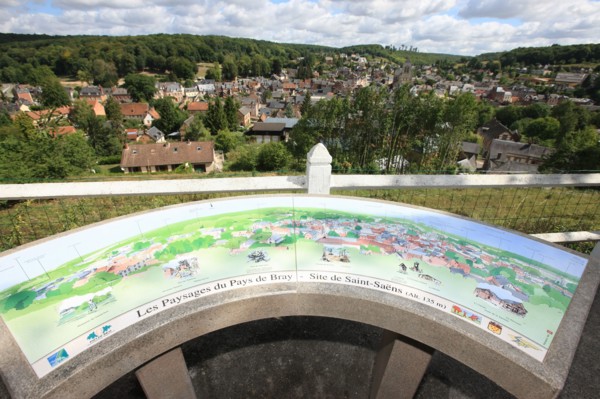 France, Haute Normandie, seine maritime, pays de bray, saint saens, table d'orientation, panorama,