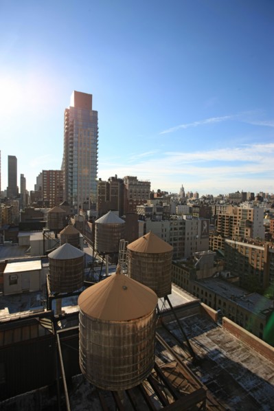 usa, etat de New York, New York City, Manhattan, Chelsea, buildings, reservoirs, depuis la terrasse de de l'hotel Four Points by Sheraton, 160W 25th, empire state,